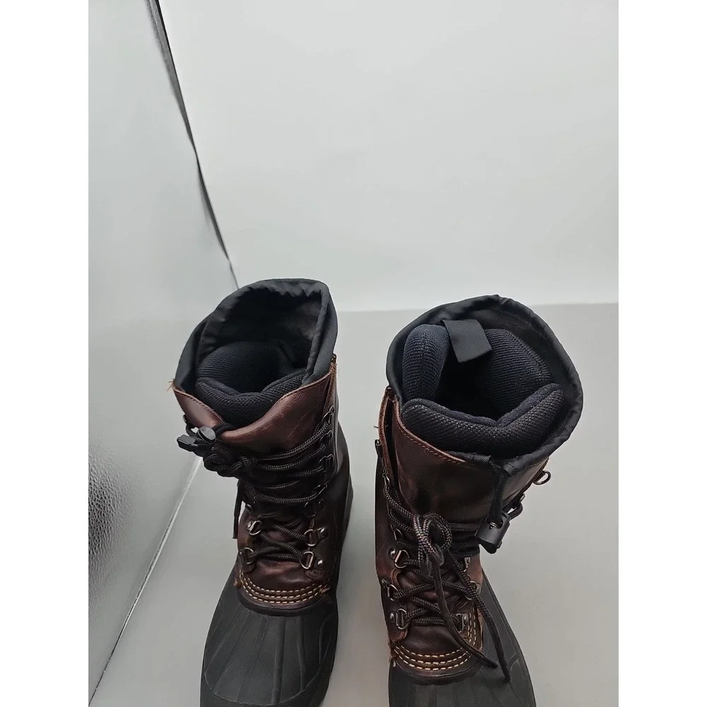 L.L. BEAN Dri Lex Snow Boots Mens 7M Brown Leather Hunting Insulated
